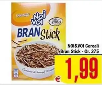 Conté Supermercati NOI&VOI Cereali Bran Stick - Gr. 375 offerta