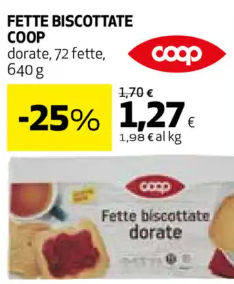 Coop Coop Fette biscottate 72 fette 640g offerta
