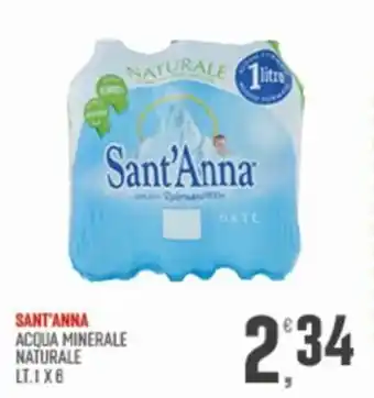 Maxi Sidis SANT'ANNA ACQUA MINERALE NATURALE LT.1 X 6 offerta
