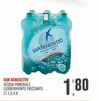 Maxi Sidis SAN BENEDETTO ACQUA MINERALE LEGGERMENTE FRIZZANTE LT.1,5 X 6 offerta