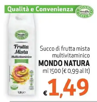 Succo di frutta mista multivitaminico MONDO NATURA ml 1500