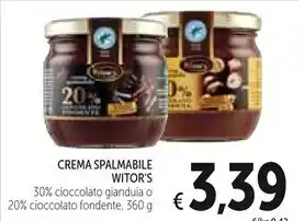 Spazio Conad Witor's crema spalmabile offerta