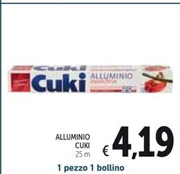 Spazio Conad Cuki alluminio offerta