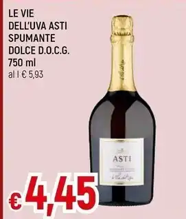 Famila Le vie dell'uva asti spumante dolce d.o.c.g. offerta