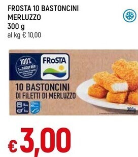 Famila Frosta 10 bastoncini merluzzo offerta