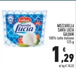 Conad City Galbani mozzarella santa lucia offerta