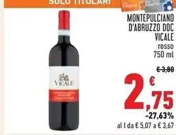 Conad Vicale montepulciano d'abruzzo doc offerta