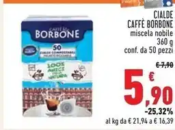 Conad Caffe borbone cialde offerta