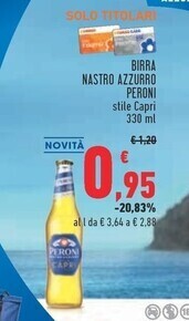 Conad Peroni birra nastro azzurro offerta