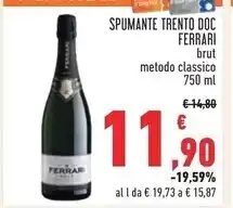 Conad Ferrari spumante trento doc brut offerta
