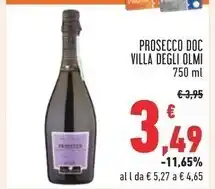 Conad Villa degli olmi prosecco doc offerta