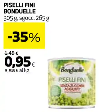 Coop Bonduelle Piselli Fini 305g/265g offerta