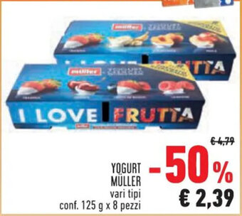 Conad YOGURT MÜLLER vari tipi conf. 125 g x 8 pezzi offerta