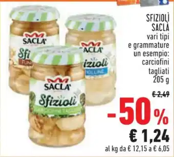 Conad SFIZIOLI SACLA vari tipi e grammature 205 g offerta