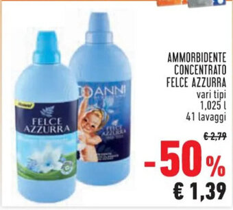 Conad AMMORBIDENTE CONCENTRATO FELCE AZZURRA vari tipi 1,025 L 41 lavaggi offerta