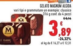 Conad City Algida gelato magnum offerta