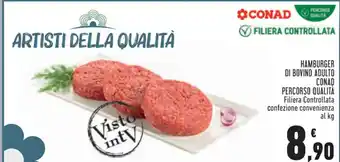Conad HAMBURGER DI BOVINO ADULTO CONAD offerta