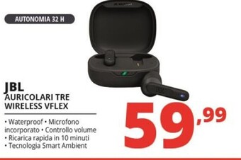 Comet Jbl auricolari tre wireless vflex offerta