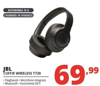 Comet Jbl cuffie wireless t720 offerta