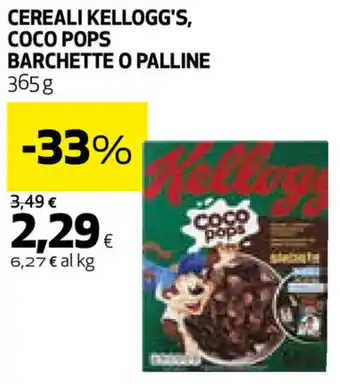 Coop Kellogg's Coco Pops Barchette o Palline Cereali 365g offerta