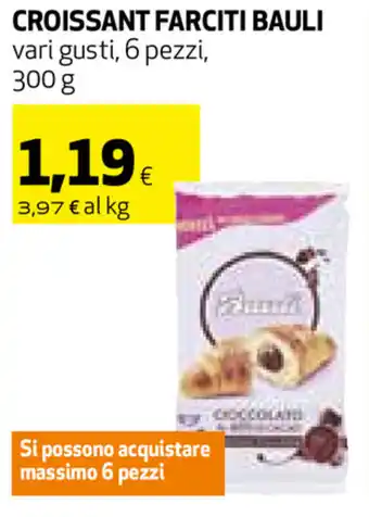 Coop Bauli Croissant Farciti 6 pezzi 300g offerta