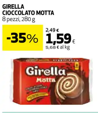 Coop Motta Girella Cioccolato 8 pezzi 280g offerta