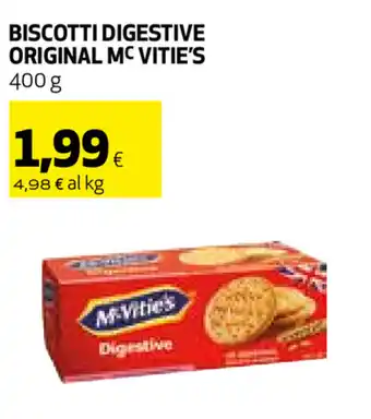 Coop Mc Vitie's Biscotto Digestive Original 400g offerta