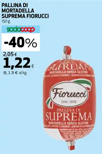 Coop Fiorucci Pallina di Mortadella Suprema 150g offerta