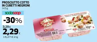 Coop Negroni Prosciutto Cotto in Cubetti 2x75g offerta