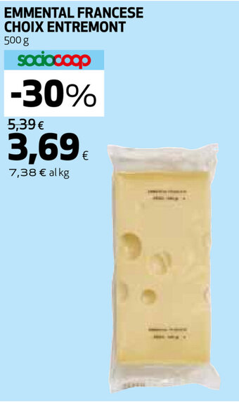 Coop Entremont Emmental Francese Choix 500g offerta
