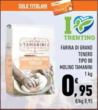 Conad FARINA DI GRANO TENERO TIPO 00 MOLINO TAMANINI 1 kg offerta
