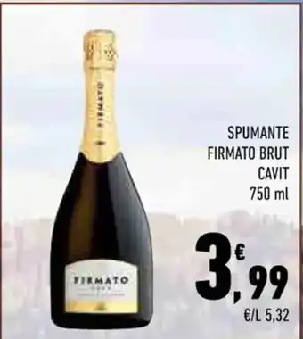 Conad SPUMANTE FIRMATO BRU CAVIT T 750 ml offerta