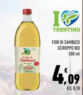 Conad FIOR DI SAMBUCO SCIROPPO BIO 500 ml offerta