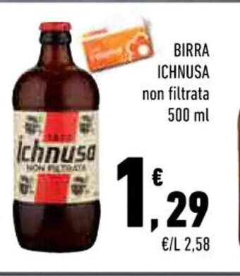 Conad BIRRA ICHNUSA non filtrata 500 ml offerta