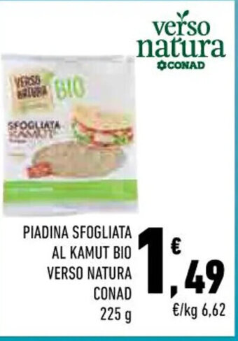 Conad PIADINA SFOGLIATA AL KAMUT BIO VERSO NATURA CONAD 225 g offerta