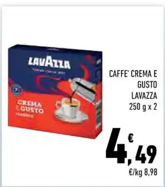 Conad CAFFE' CREMA E GUSTO LAVAZZA 250 g x 2 offerta