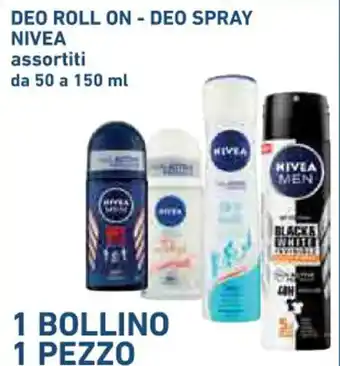 Conad DEO ROLL ON - DEO SPRAY NIVEA assortiti da 50 a 150 ml offerta