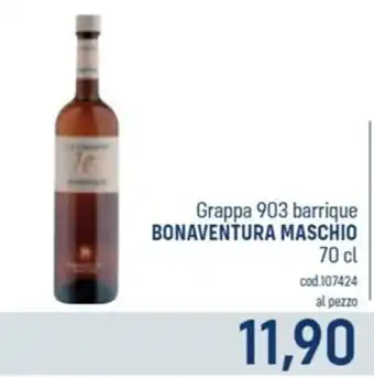 Grappa 903 barrique BONAVENTURA MASCHIO 70 cl