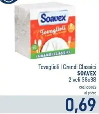 Tovaglioli I Grandi Classici SOAVEX 2 veli 38x38