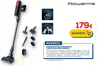 Euronics ROWENTA SCOPA ELETTRICA SENZA FILO X-PERT 6.60 (MOD. RH6877) offerta