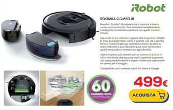 Euronics Robot ROOMBA COMBO i8 offerta