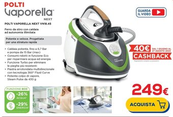 Euronics POLTI VAPORELLA NEXT VN18.45 offerta