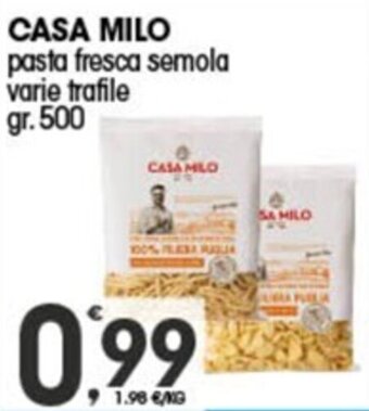 Quick Sisa CASA MILO pasta fresca semola varie trafile gr.500 offerta