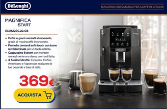 Euronics DeLonghi MAGNIFICA START ECAM220.22.GB offerta