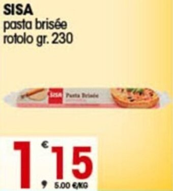 Quick Sisa SISA pasta brisée rotolo gr.230 offerta