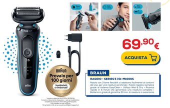 Euronics BRAUN RASOIO -SERIES 5 | 51-M1000S offerta