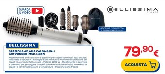 Euronics BELLISSIMA SPAZZOLA AD ARIA CALDA 8-IN-1 AIR WONDER (MOD. 11847) offerta