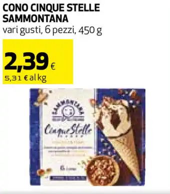 Coop Sammontana Cono Cinque Stelle 6 pezzi 450g offerta