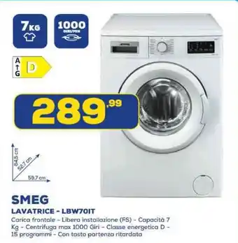 Euronics SMEG LAVATRICE - LBW701T offerta