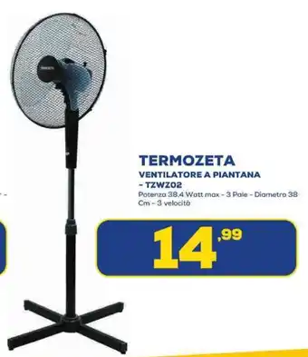Euronics TERMOZETA VENTILATORE A PIANTANA - TZWZ02 offerta
